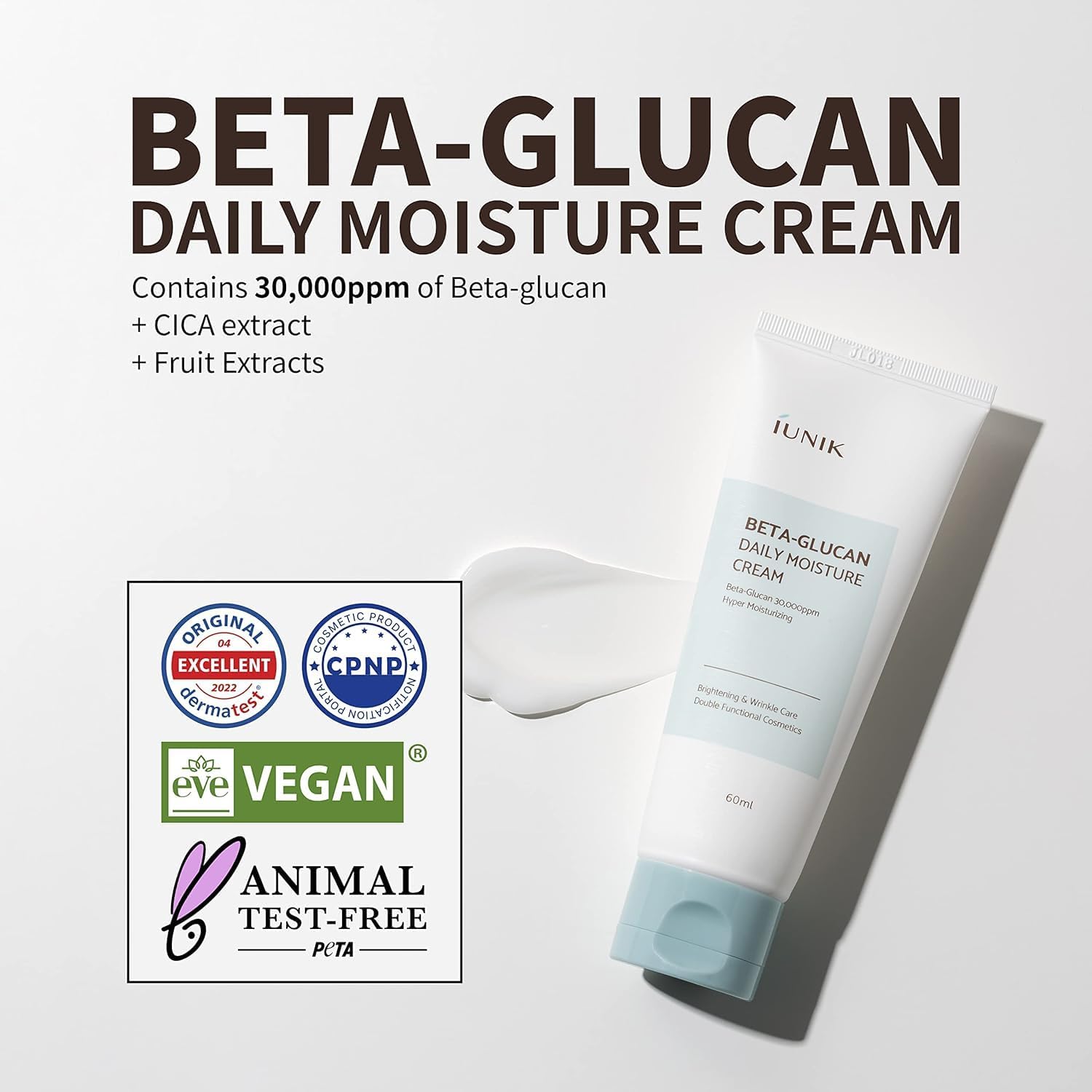IUNIK Beta Glucan Daily Moisture Cream 60ml
