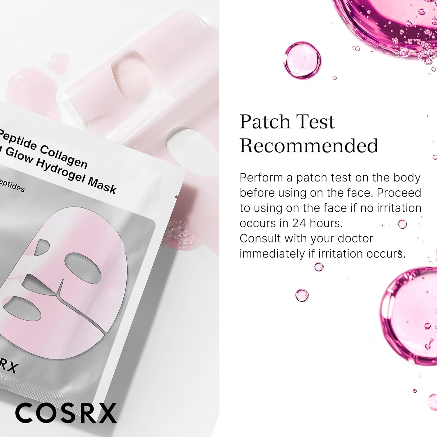 COSRX Peptide Collagen Glow Hydrogel Mask (3ea)