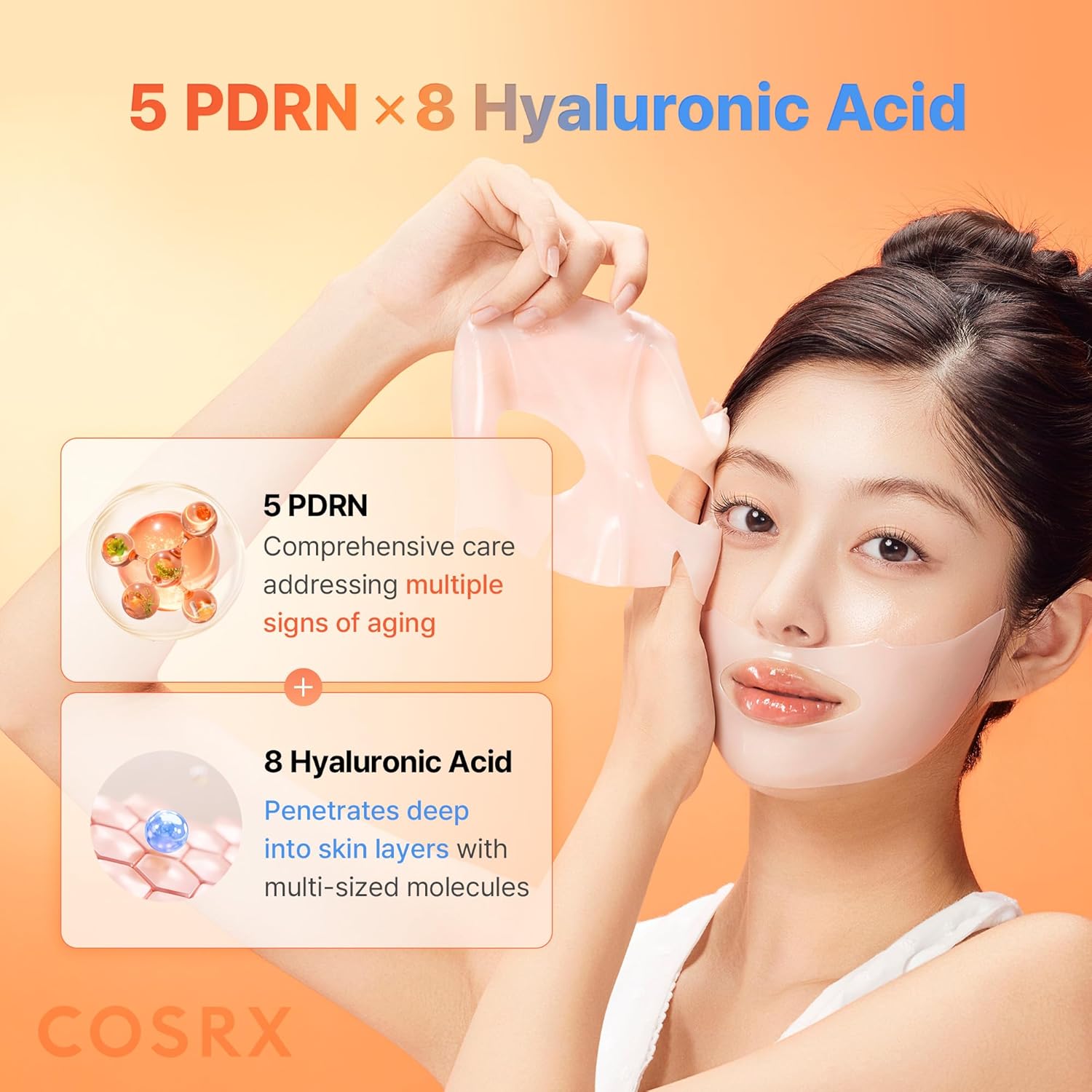 COSRX 5 PDRN Hyalruronic Acid Vital Hydrating Hydrogel Mask (3ea)