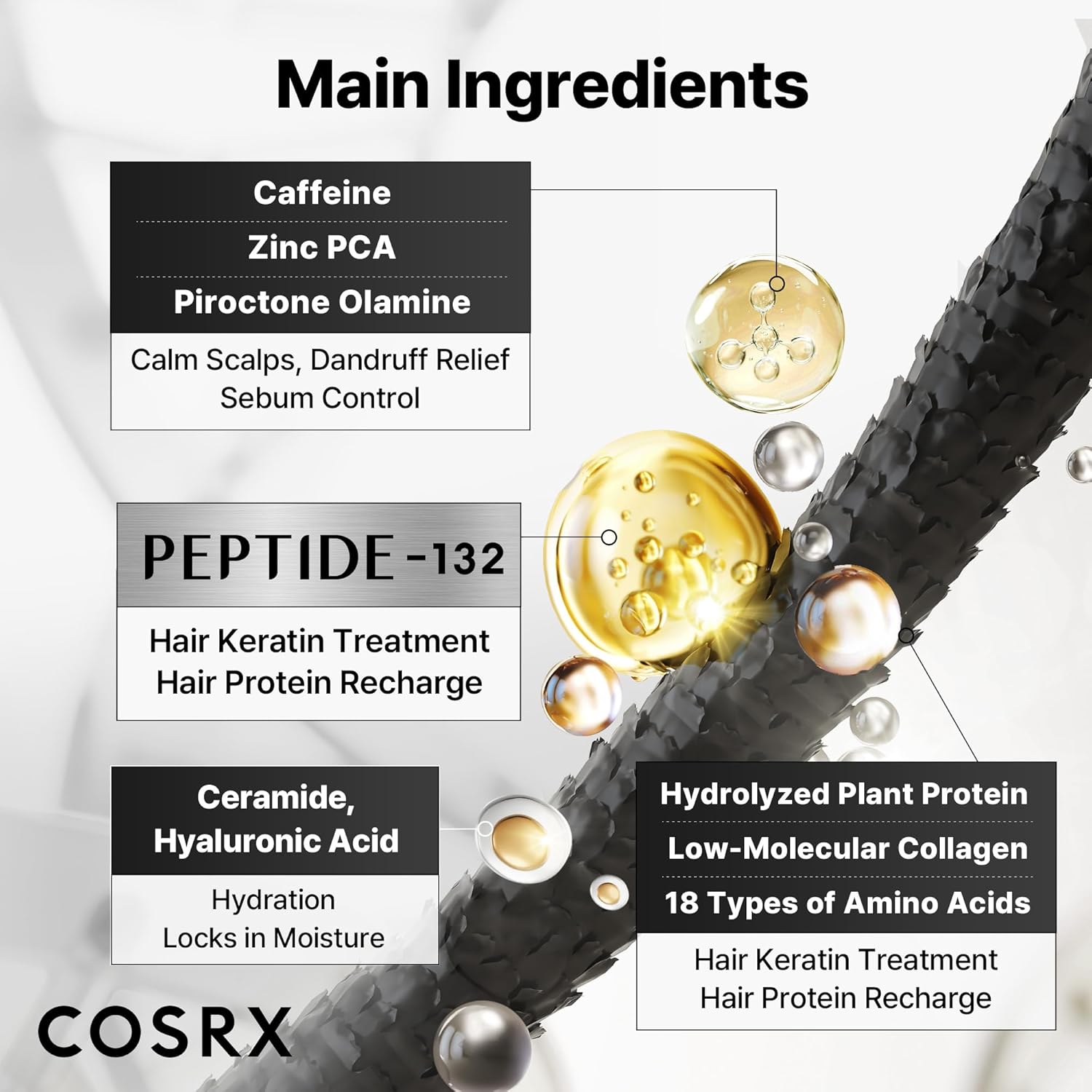 COSRX Peptide-132 Ultra Perfect Hair Bonding Shampoo 200ml