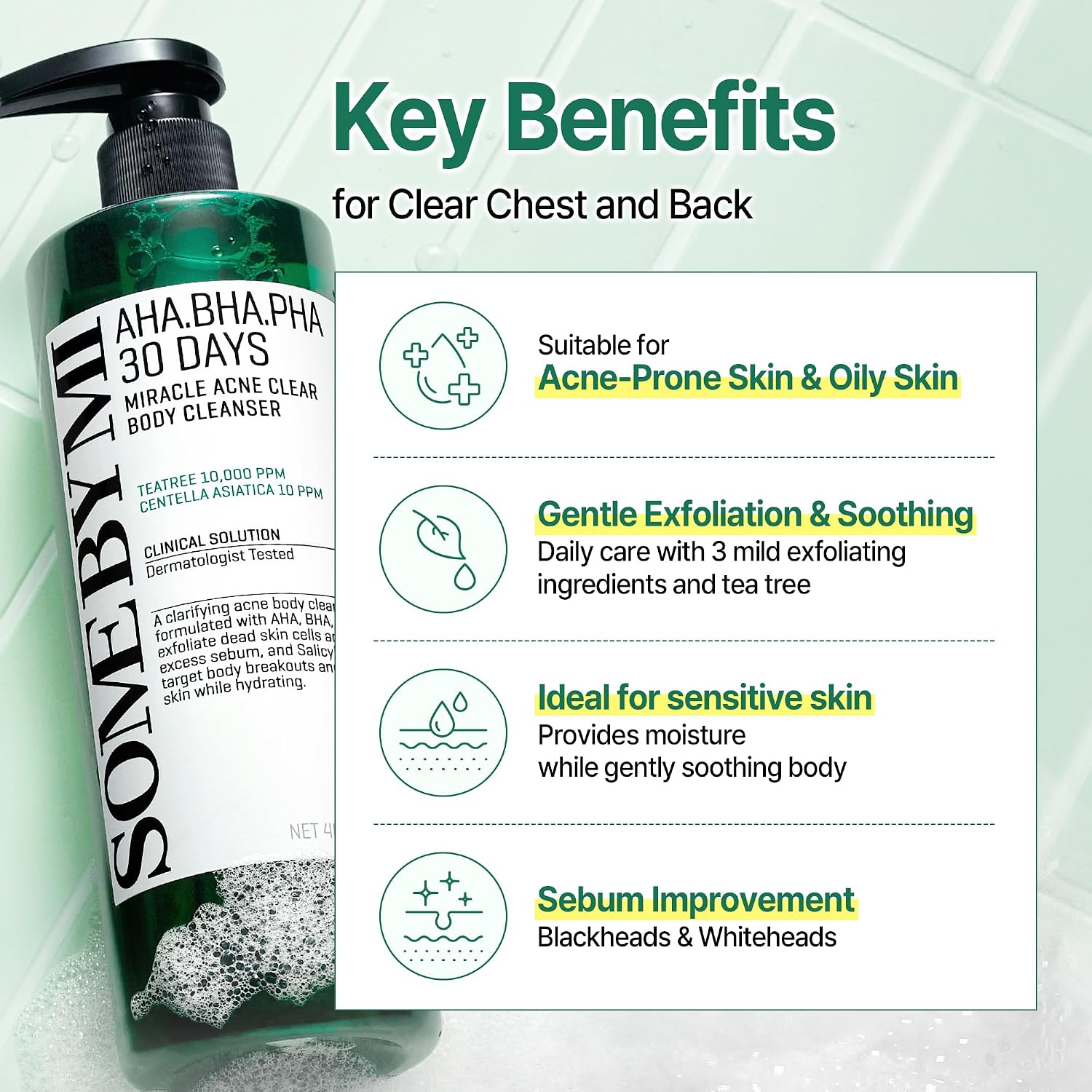 SOME BY MI AHA.BHA.PHA 30 Days Miracle clear body cleanser 400g