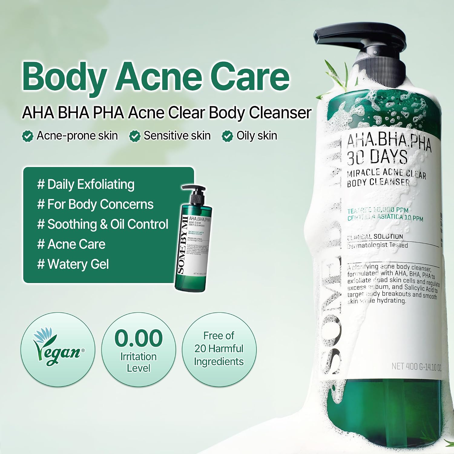 SOME BY MI AHA.BHA.PHA 30 Days Miracle clear body cleanser 400g