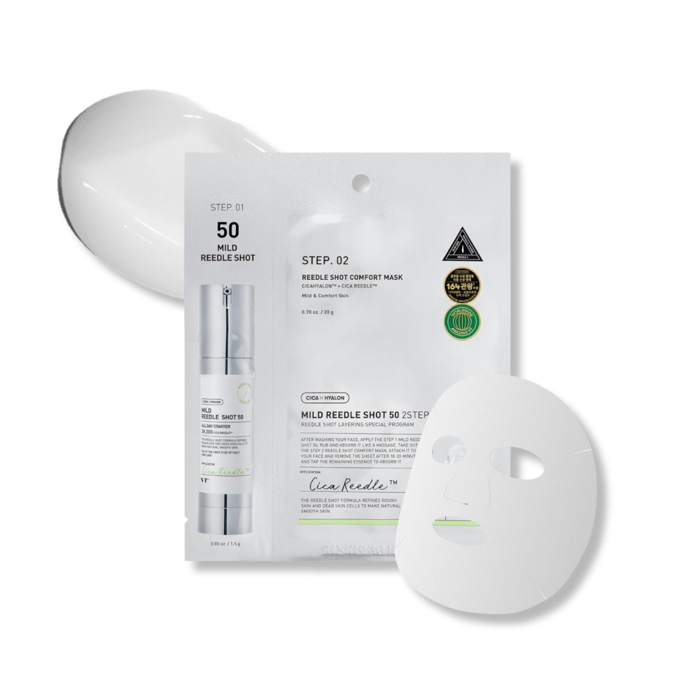 VT COSMETICS Mild Reedle Shot 50 2-Step Mask 1ea
