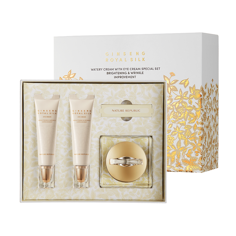 GINSENG  SILK WATERY CREAM スペシャルセット NATURE REPUBLIC Ginseng Royal Silk Watery Cream With Eye Cream
