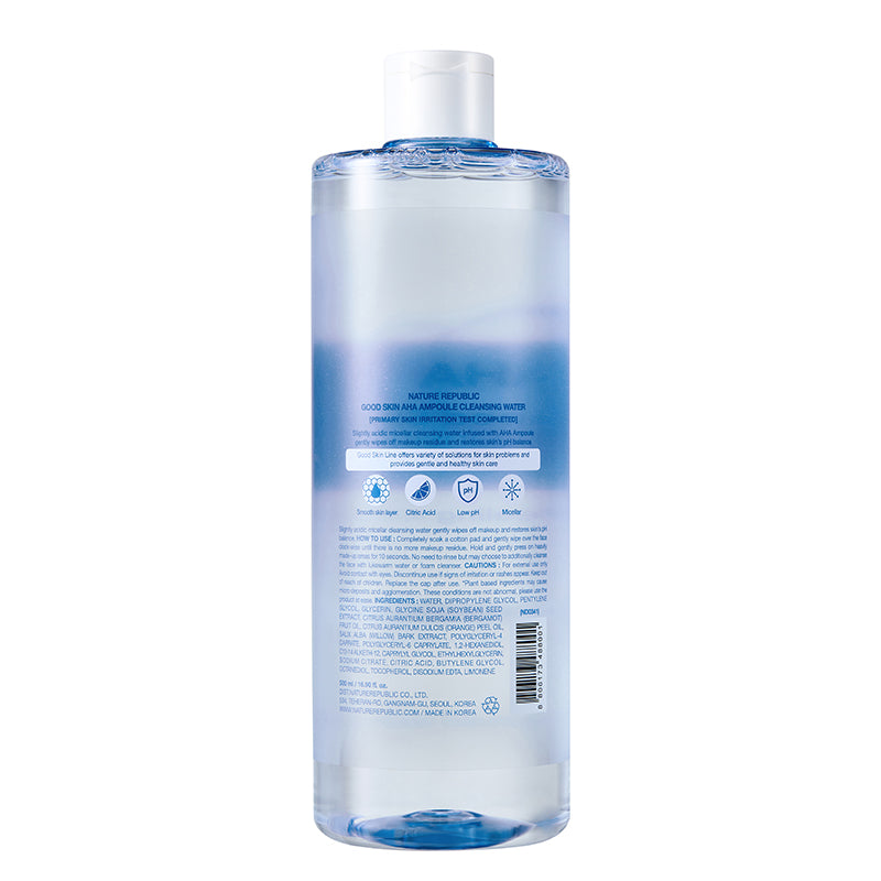 NATURE REPUBLIC Good Skin AHA Ampoule Cleansing Water 500ml