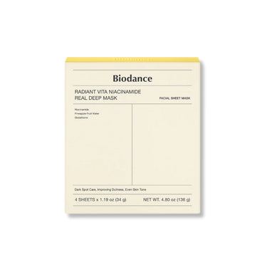 BIODANCE Radiant Vita Niacinamide Real Deep Mask (4ea)