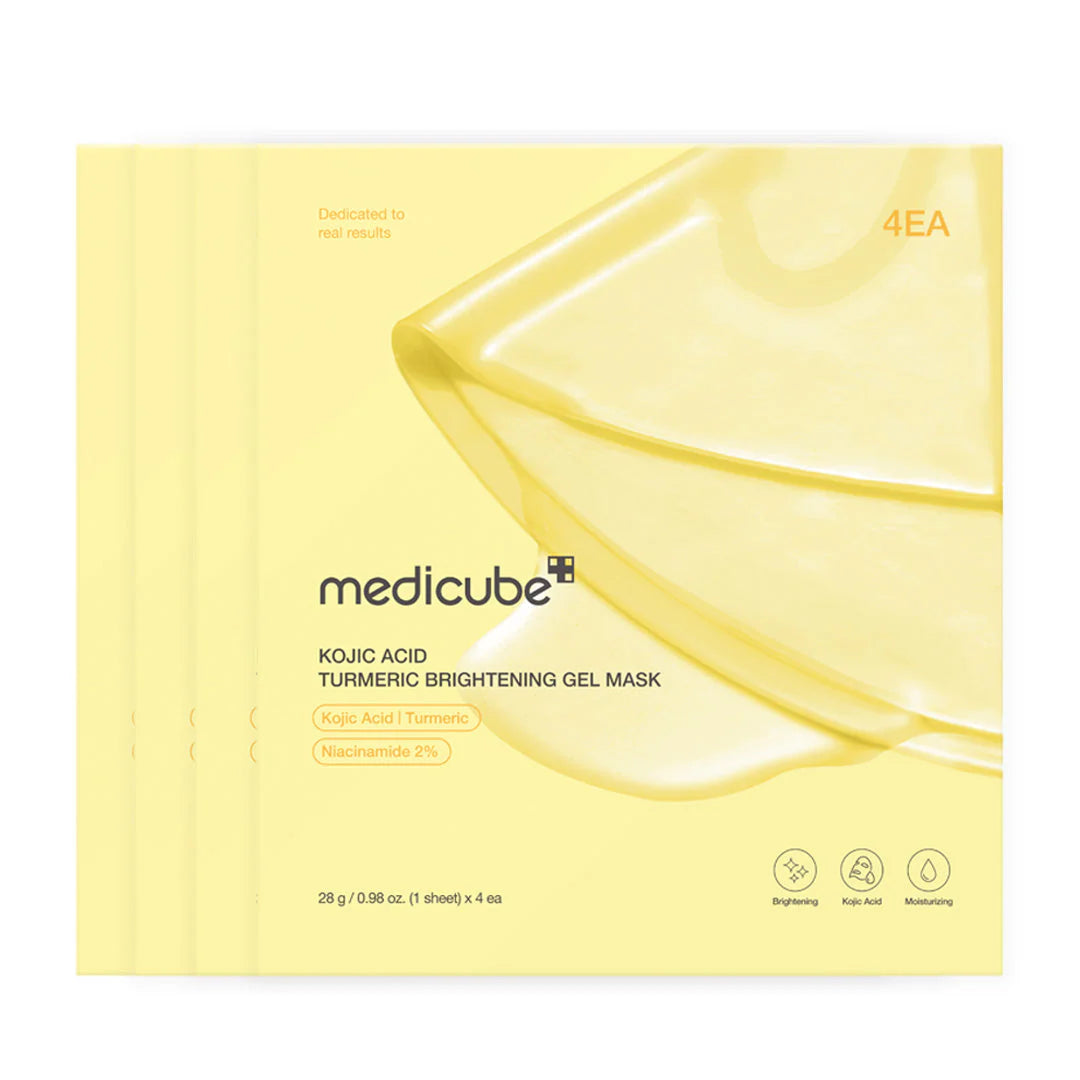MEDICUBE Kojic Acid Turmeric Brightening Gel Mask (4ea)