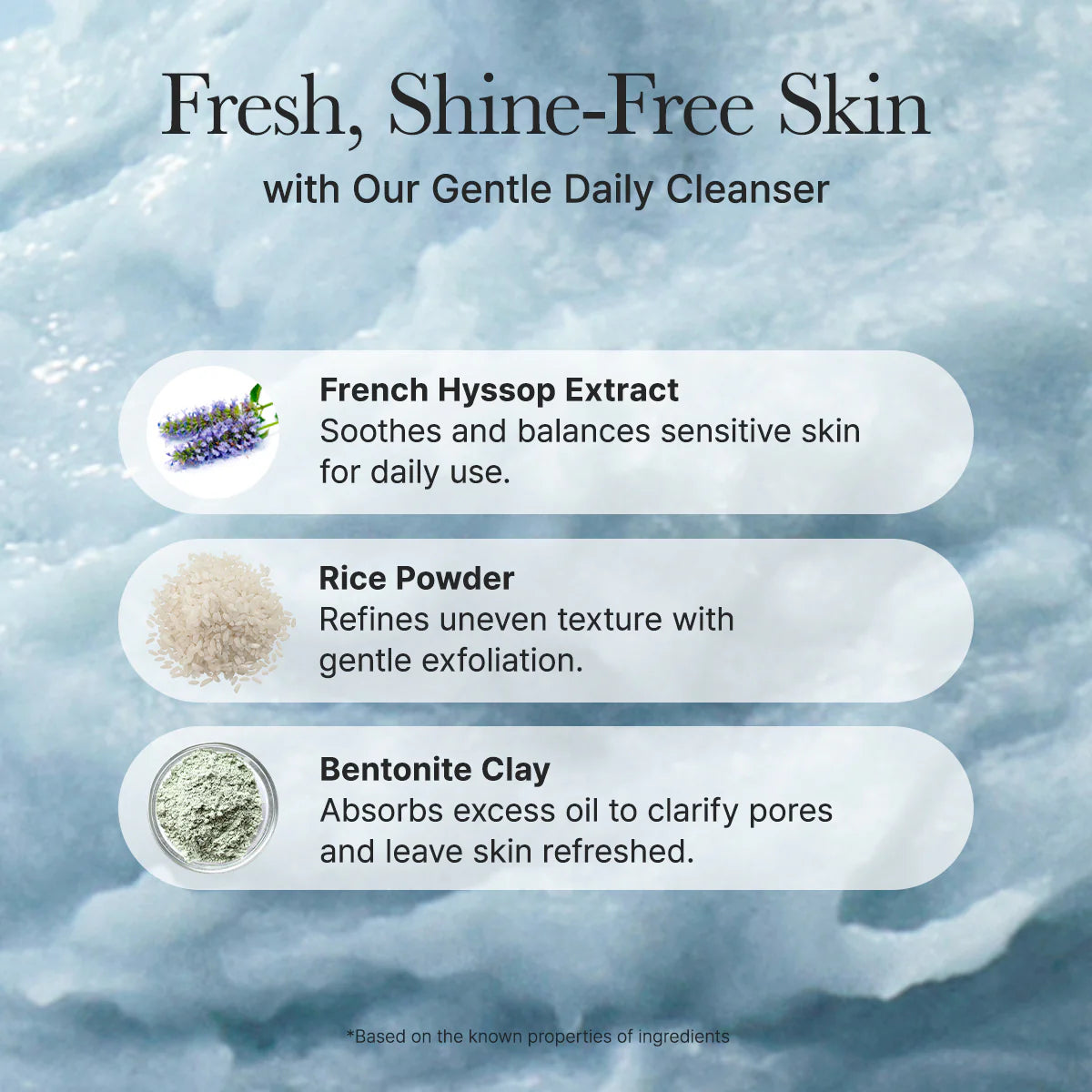ARENCIA Fresh Blue Hyssop Rice Mochi Cleanser 120g