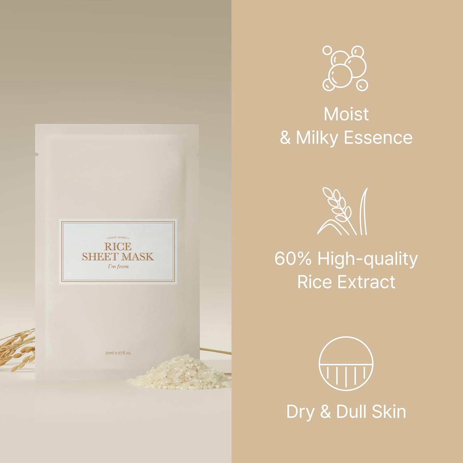 IM FROM Rice Sheet Mask (1ea)