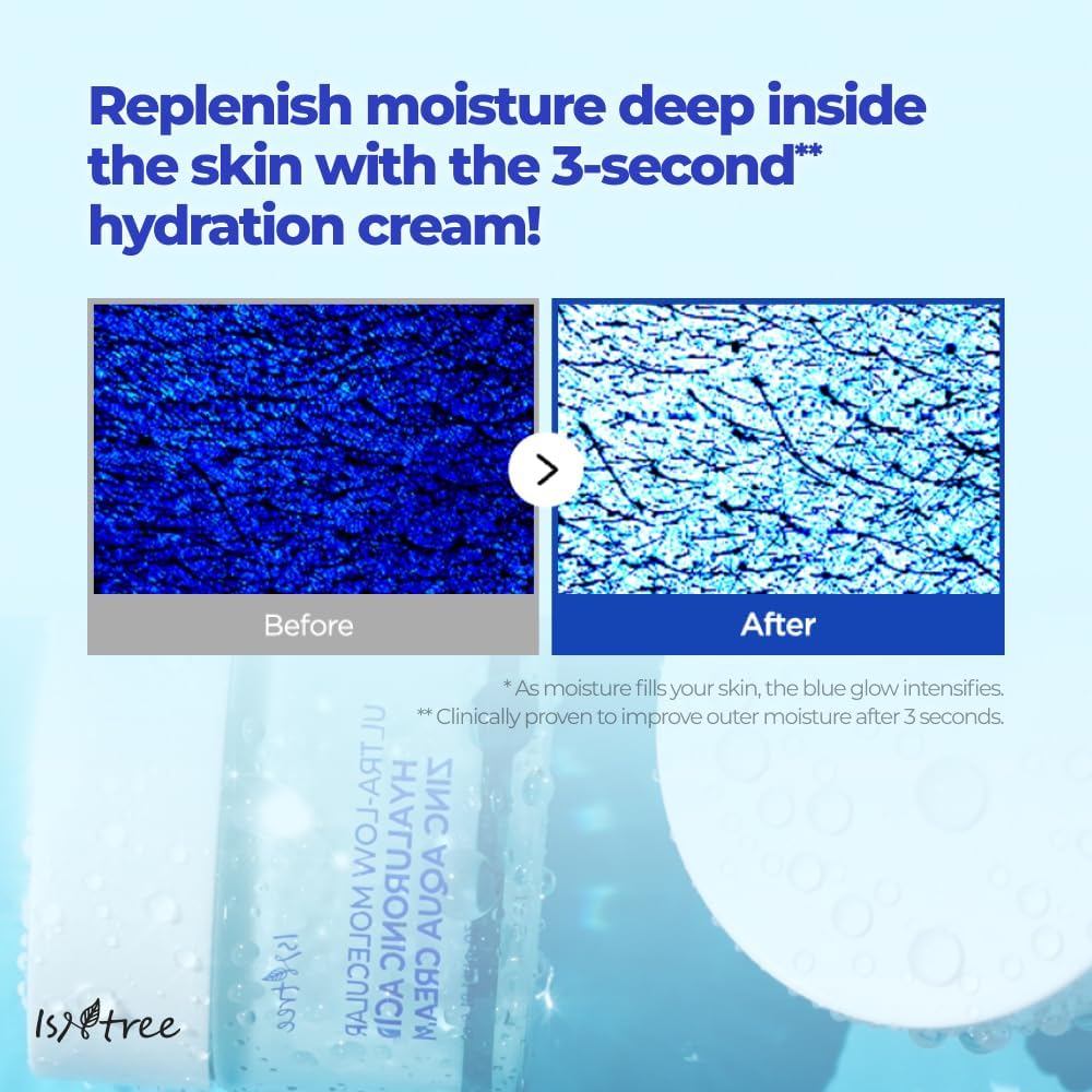 ISNTREE Ultra-Low Molecular Hyaluronic Acid Zinc Aqua Cream 80ml
