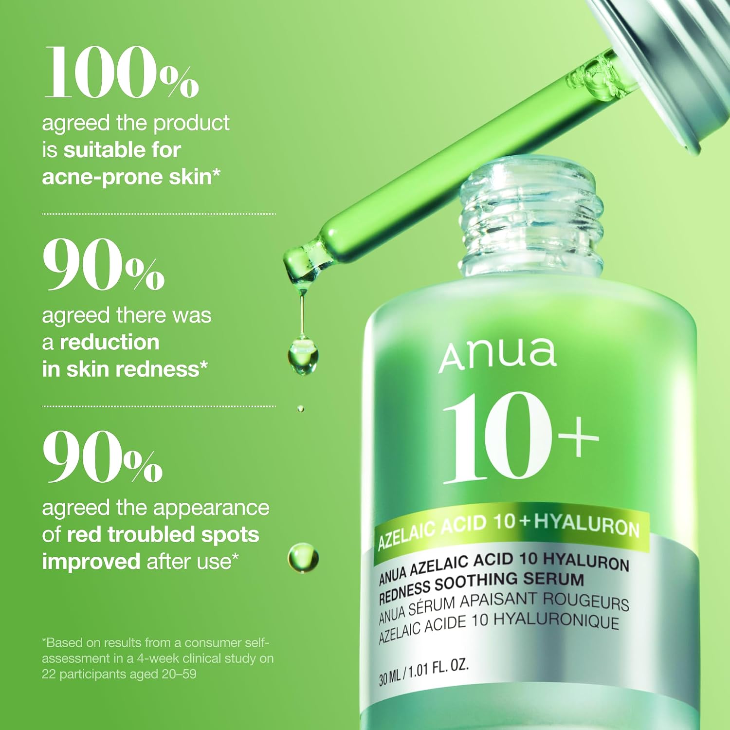ANUA Azelaic Acid 10 Hyaluron Redness Soothing Serum 30ml
