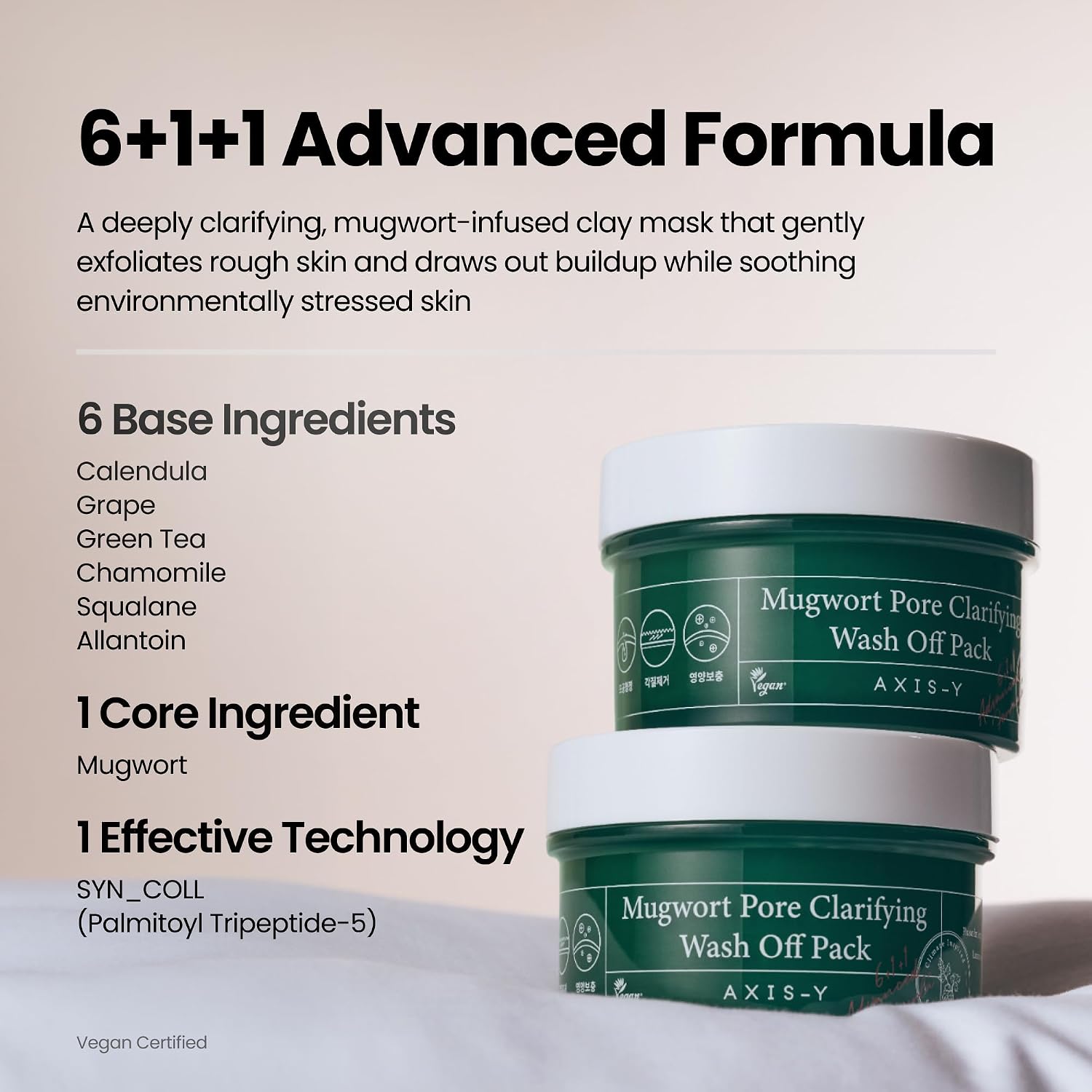 AXIS-Y Mugwort Pore Clarifying Wash Off Pack 100ml