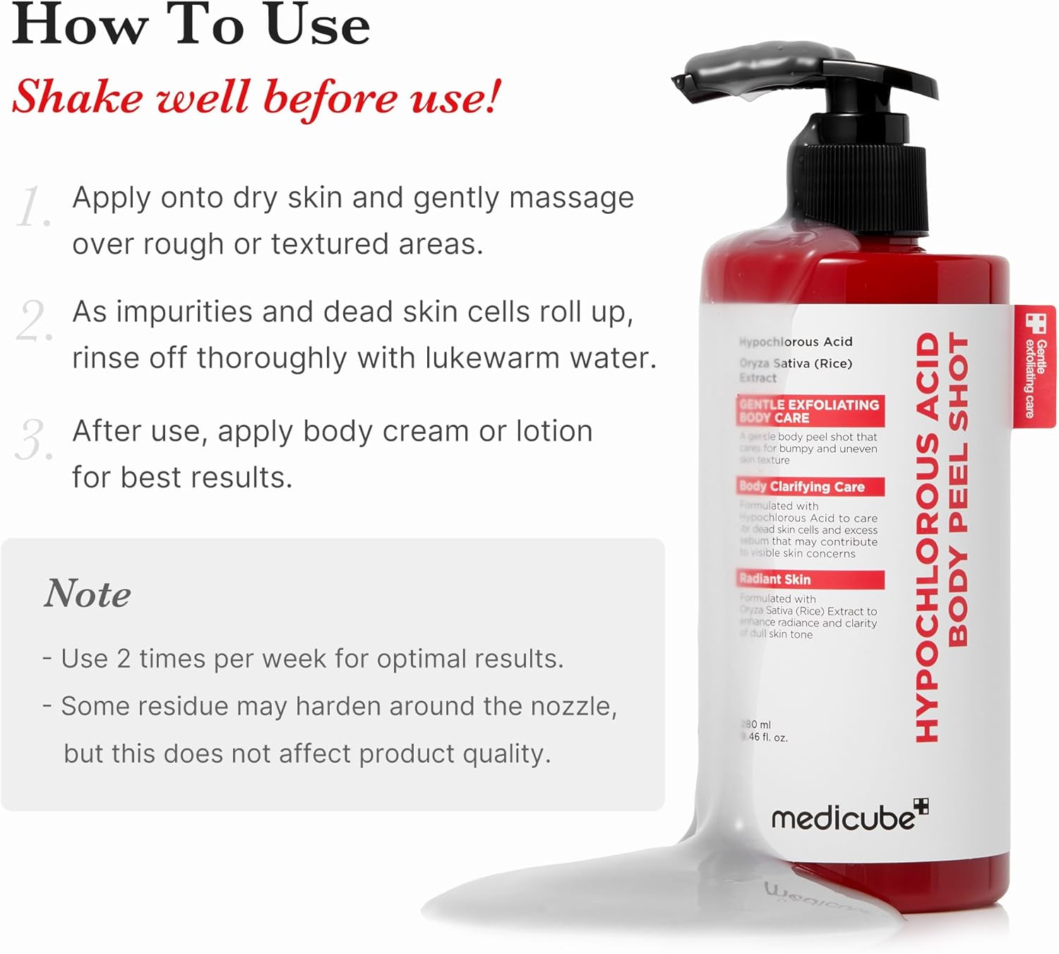 MEDICUBE Hypochlorous Acid Body Peel Shot 280ml