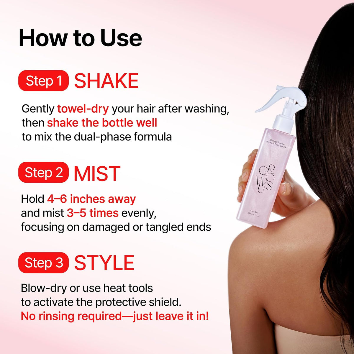 GROWUS Damage Therapy No-Wash Treatment EX 250ml