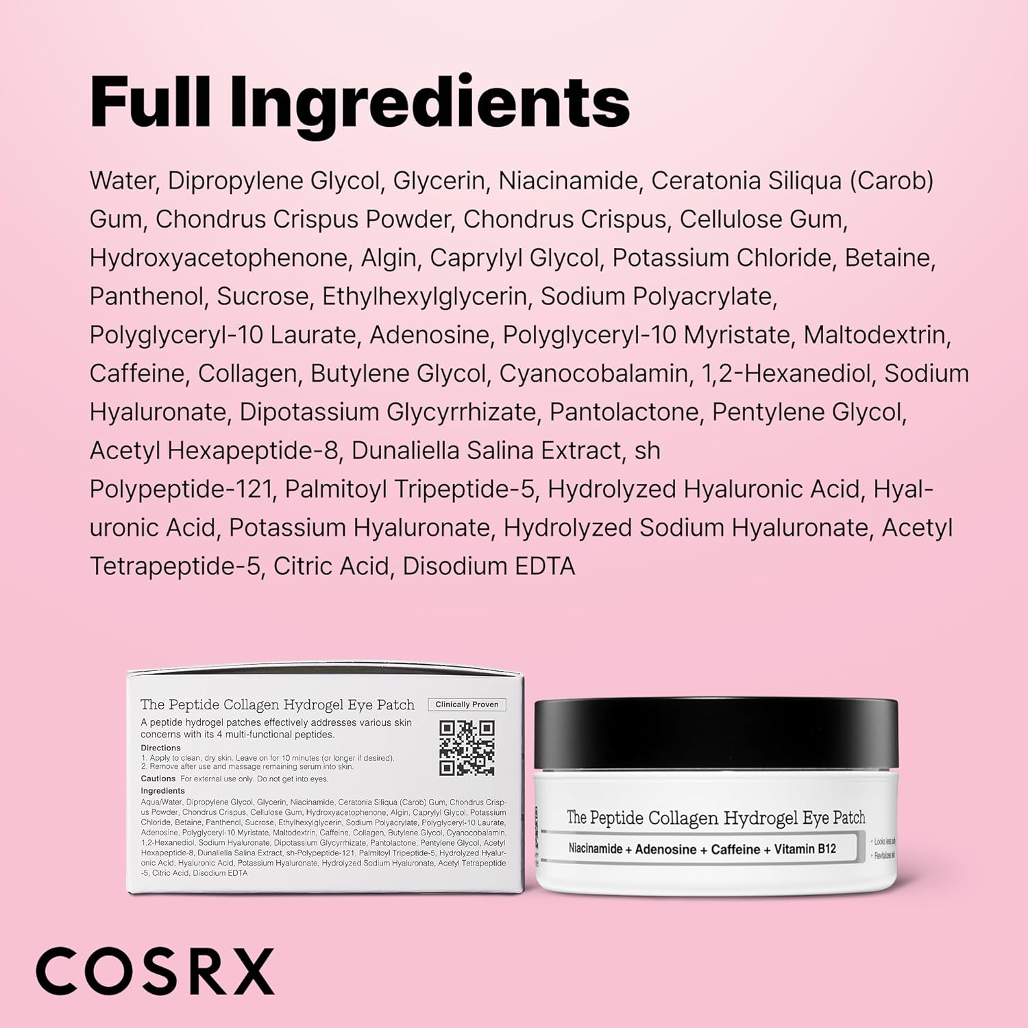 COSRX The Peptide Collagen Hydrogel Eye Patch (60 Patches)