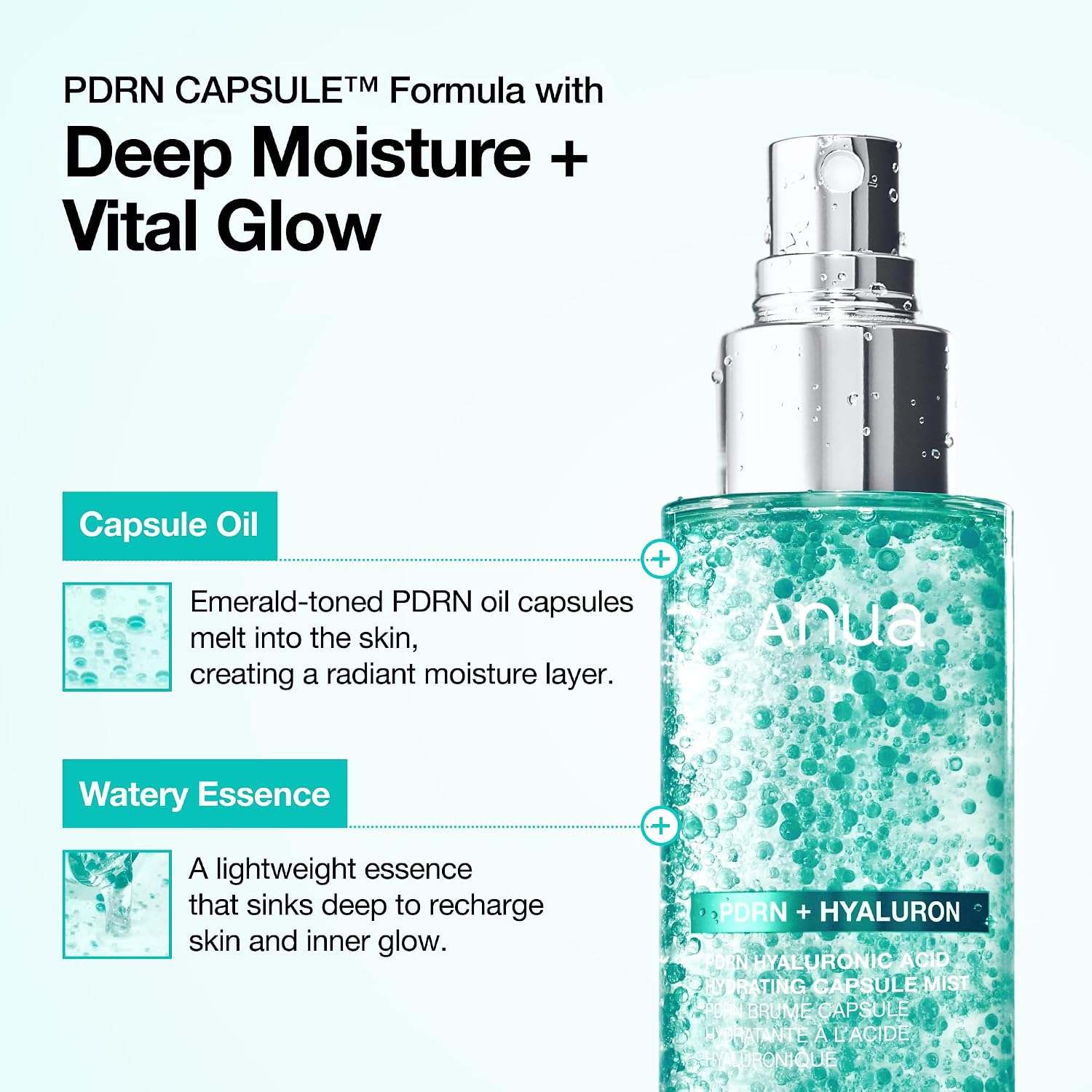 ANUA PDRN Hyaluronic Acid Hydrating Capsule Mist 100ml