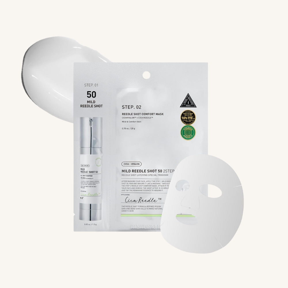 VT COSMETICS Mild Reedle Shot 50 2-Step Mask 1ea