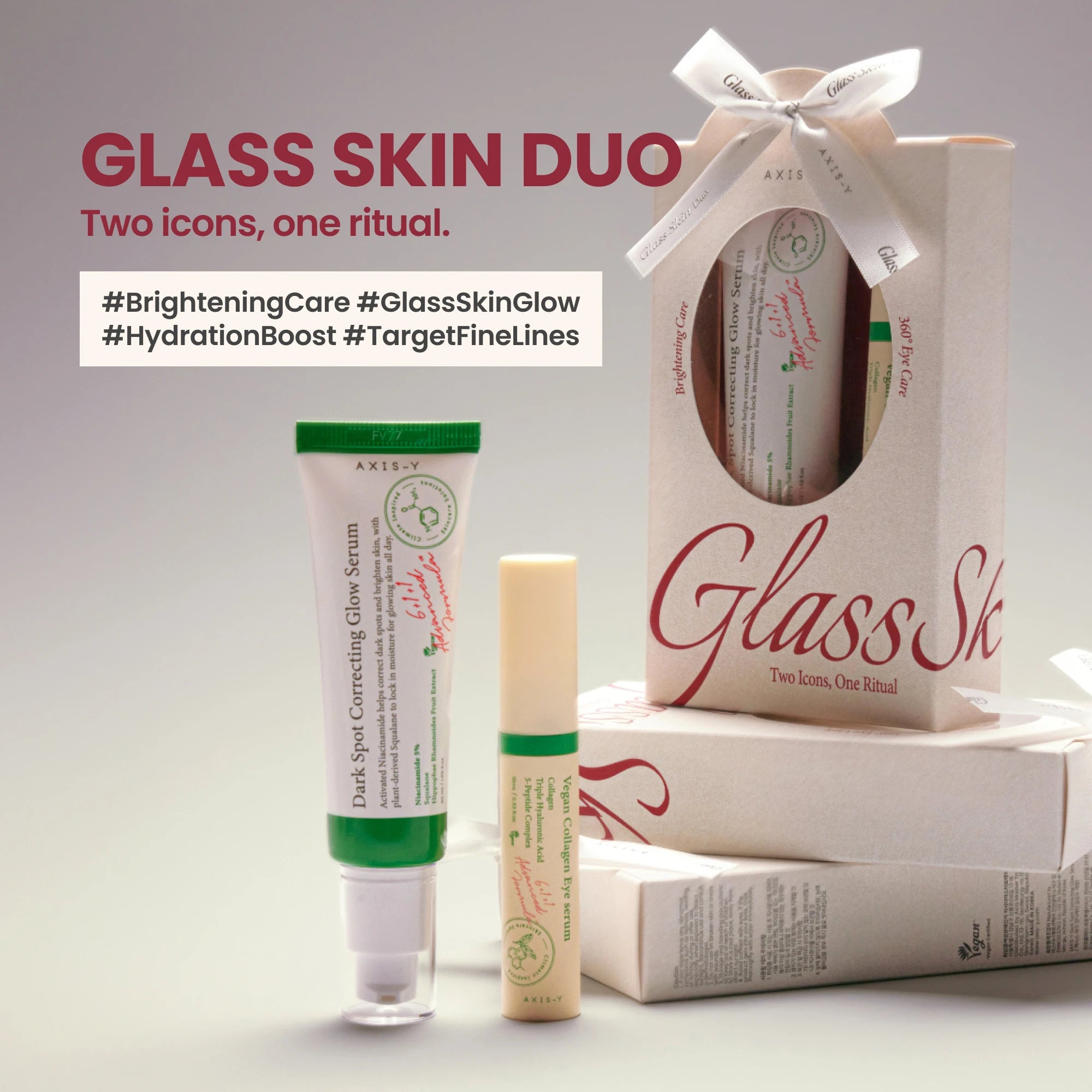 AXIS-Y Glass Skin Duo Set (Glow Serum+Eye Serum)
