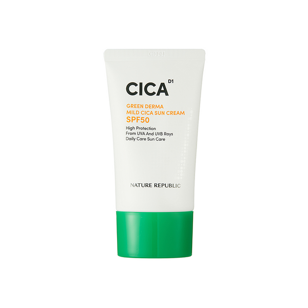 NATURE REPUBLIC Green Derma Mild CICA Safety 100 Sun Cream SPF50
