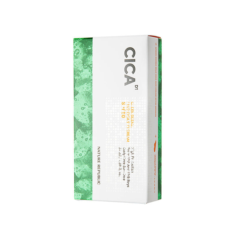 NATURE REPUBLIC Green Derma Mild CICA Safety 100 Sun Cream SPF50 PA++++ 50ml