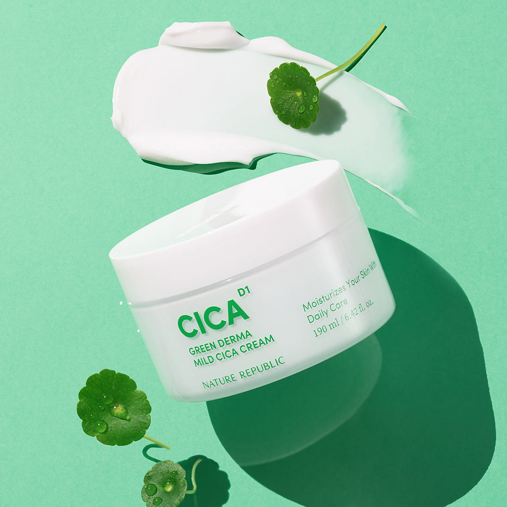 NATURE REPUBLIC Green Derma Mild Cica Cream 190ml – Moida K-Beauty