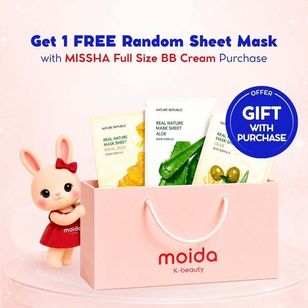 🎁 FREE GIFT with Purchase: NATURE REPUBLIC Real Nature Mask Sheet (1ea, Random)