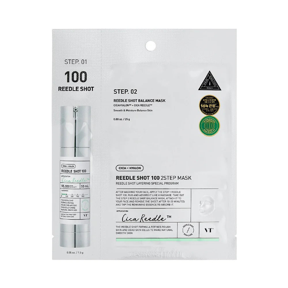 VT COSMETICS Mild Reedle Shot 100 2-STEP Mask 1ea