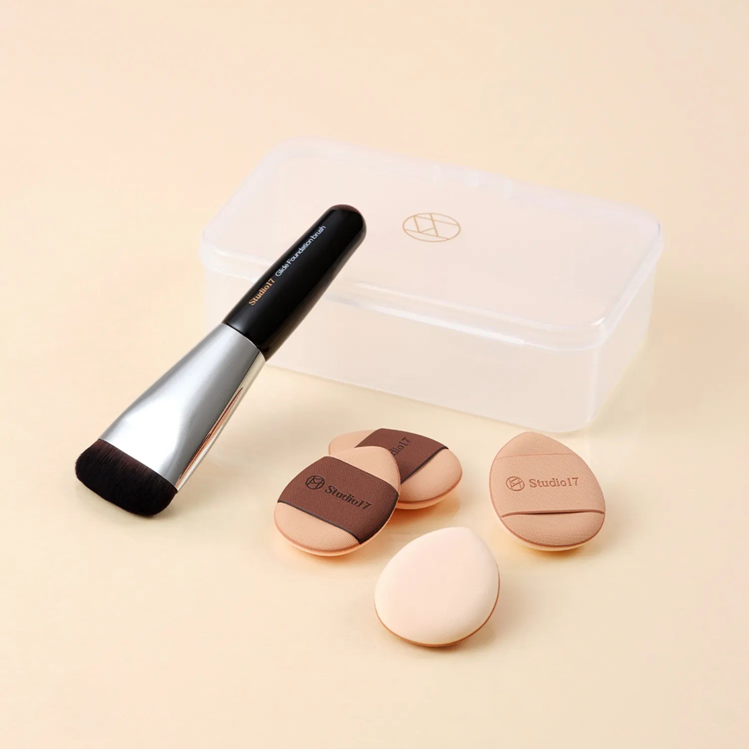 STUDIO 17 Skinfit Makeup Kit (Puff 4ea+Foundation Brush 1ea)